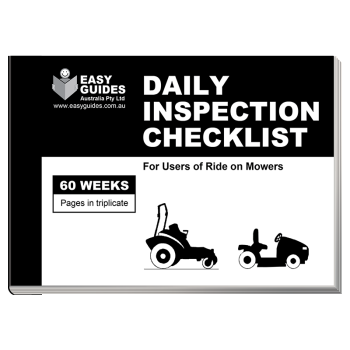 Ride on mower daily inspection checklist